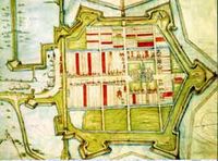 Plattegrond van landmeter Damass van Dueren januari 1586