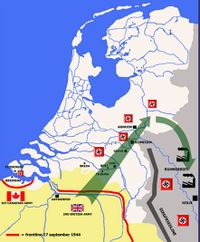 Afb. 13a. Operatie Market (luchtlandingsoperatie) - Garden (grondoffensief vanuit België)