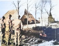 Afb. 21. Begrafenis van Nicolaas van Gend op 7 november 1944 in de voortuin van de boerderij Stadsedijk 28