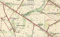 Afb. 34. Uitsnede topografische kaart 1944:de bevrijding van Heijningen