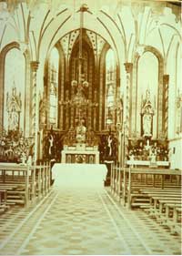 Het interieur in neogotische stijl anno 1915